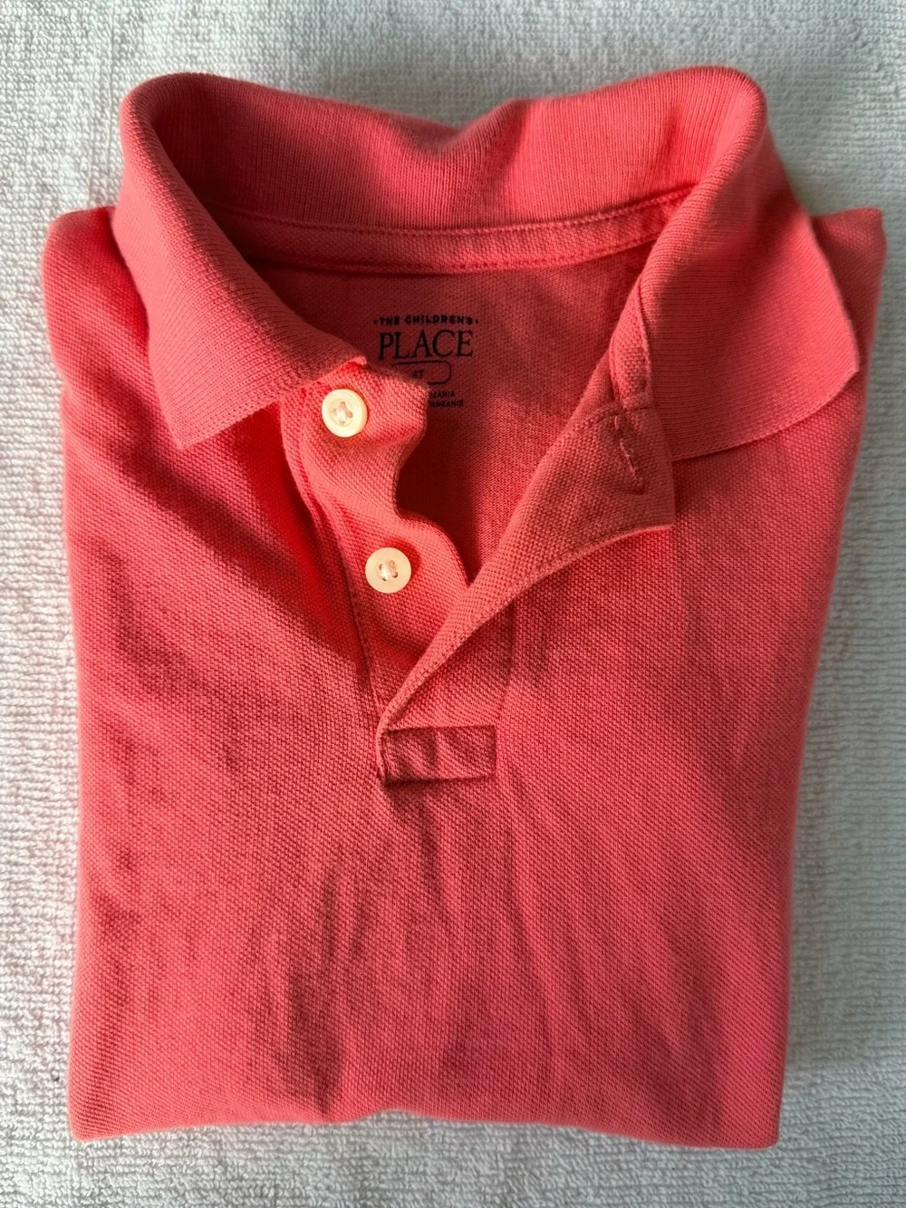 The Children's Place Coral-Red Short Sleeve Polo